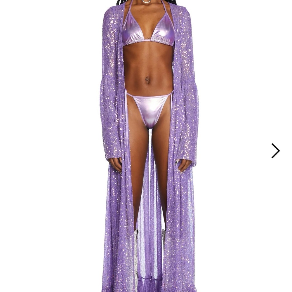 dollskill club exx electric daze sequin duster